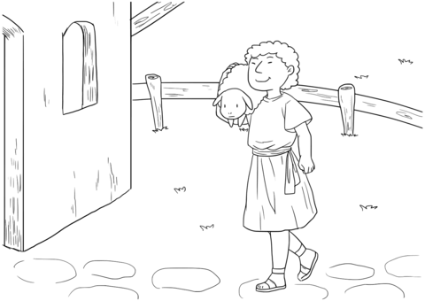 Luke 15 5 6 Lost Sheep And Lost Coin Coloring Page